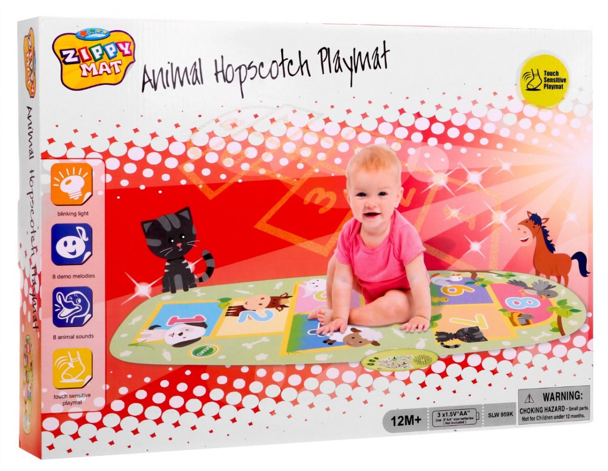 Dotyková podložka pro děti - skákací hra zelená