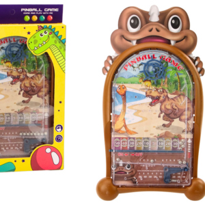 Dovednostní hra Pinball Dinosauři s hnědým stojanem
