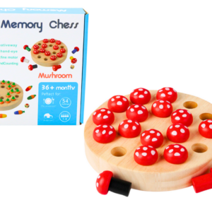 Dřevěná hra paměťová skládačka muchomůrky