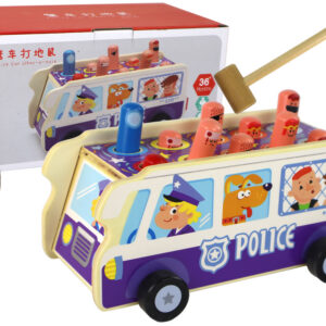 Dřevěná hra zručnosti Policejní autobus