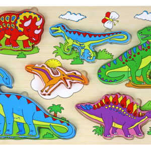 Dřevěné 3D puzzle Dinosauři 11 dílků