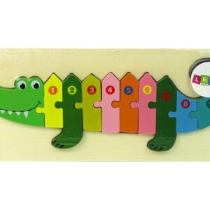 Dřevěné puzzle krokodýl