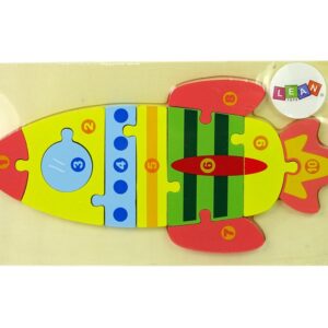 Dřevěné puzzle raketa