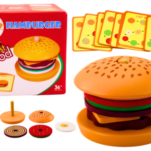 Dřevěný skládací hamburger s recepty