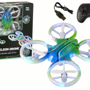 Dron s barevnými světly