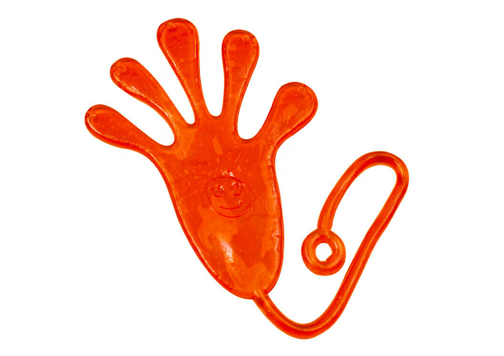 Elastická ruka ze slizu oranžová - Obrázek 2
