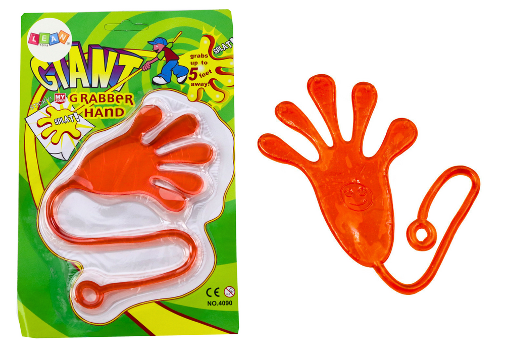 Elastická ruka ze slizu oranžová
