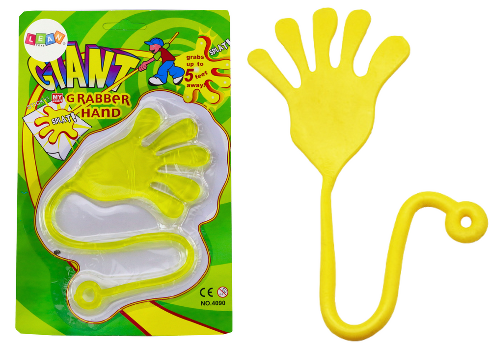 Elastická ruka ze slizu žlutá