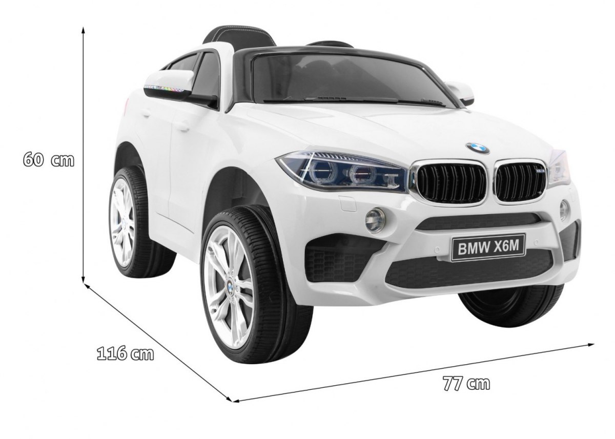 Elektrické autíčko BMW X6 M bílé - Obrázek 2
