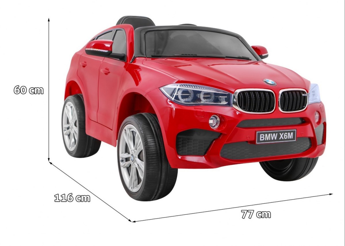 Elektrické autíčko BMW X6 M lakované červené - Obrázek 2