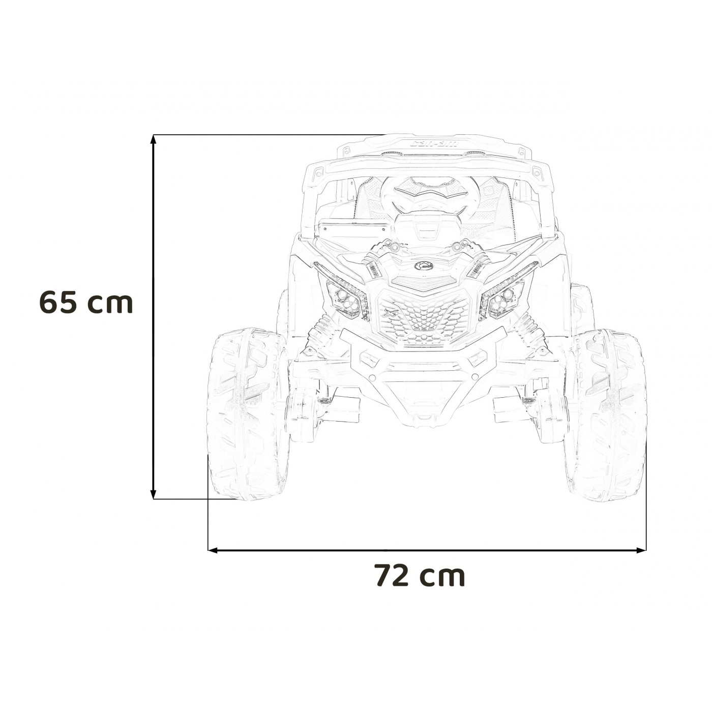 Elektrické autíčko Buggy Can-Am Maverick 24V 4x200W červené - Obrázek 2