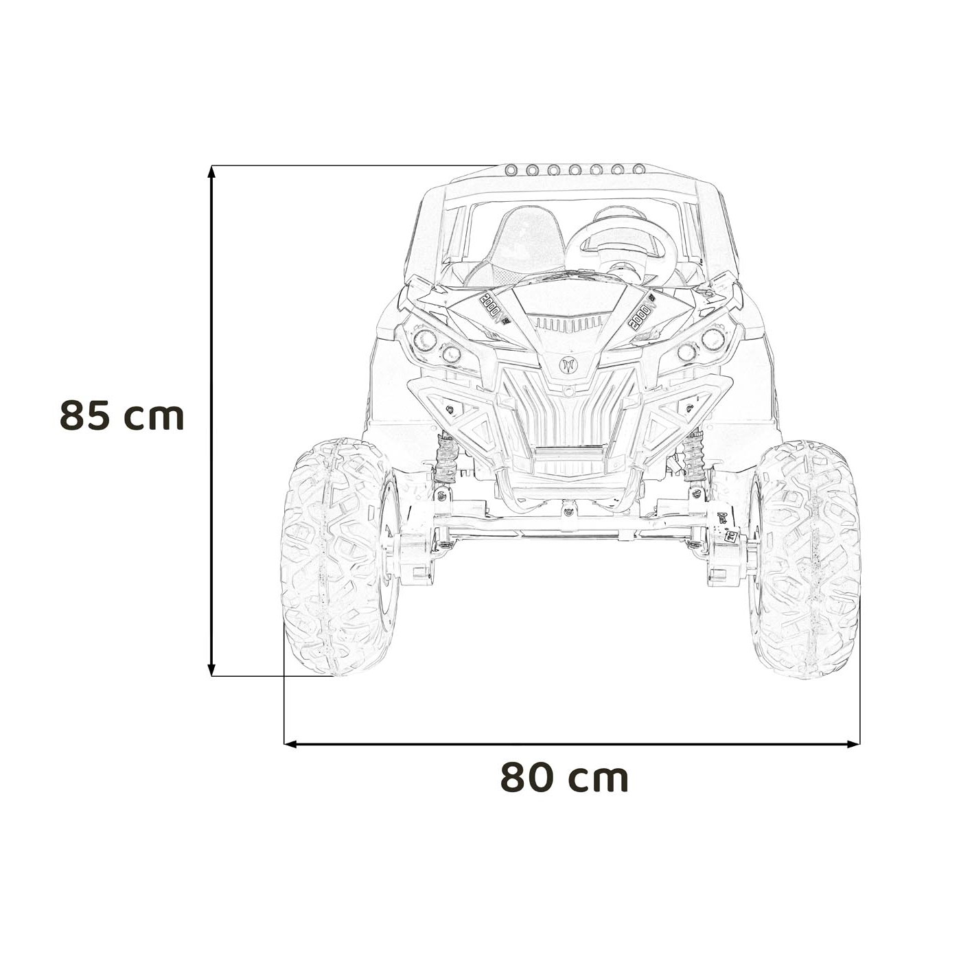Elektrické autíčko Buggy UTV-MX 2000N 4x4 černé - Obrázek 2