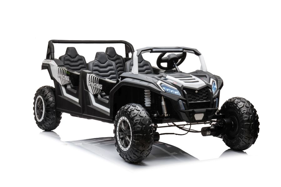 Elektrické autíčko Buggy UTV čtyřmístné 24V nafukovací kola bílé - Obrázek 2