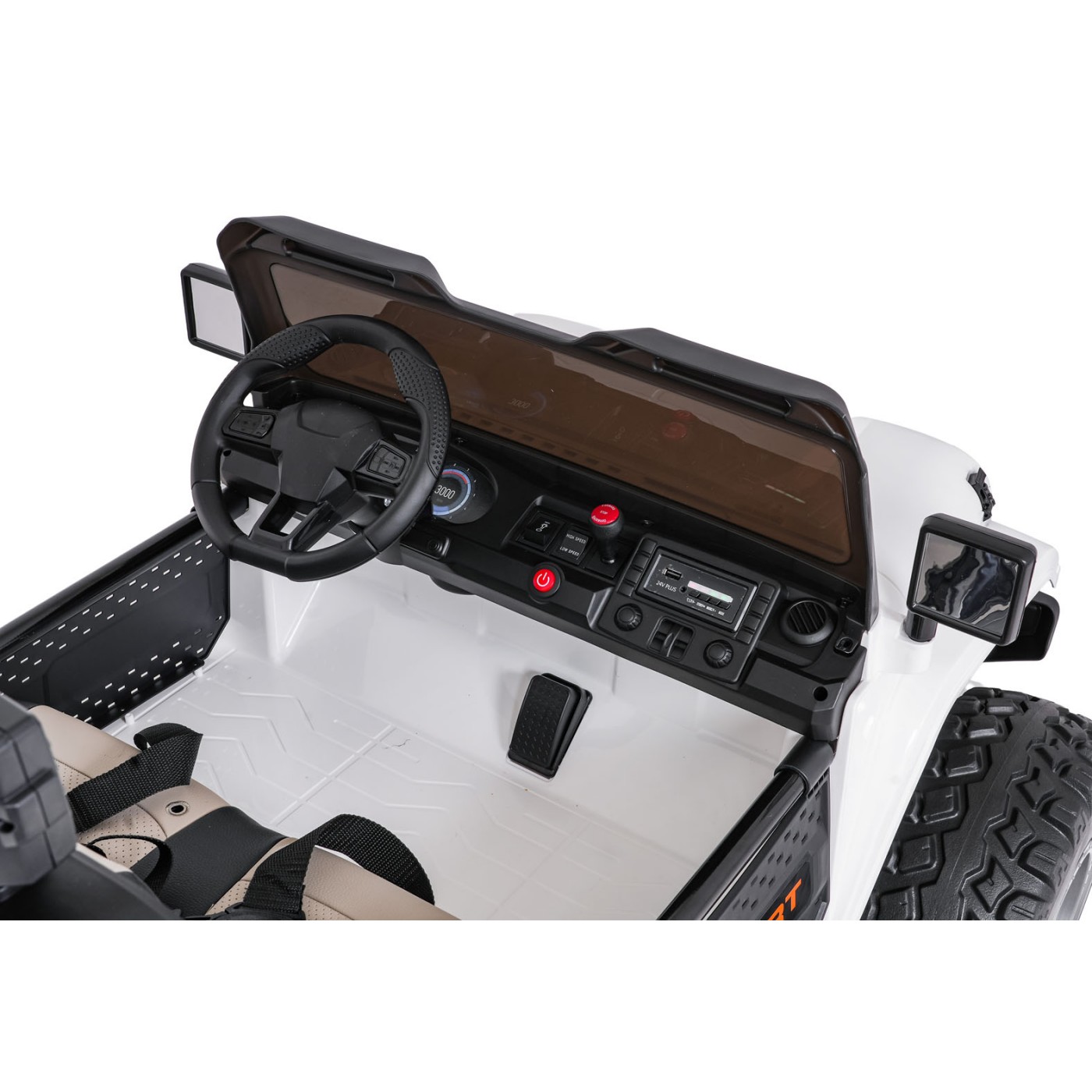 Elektrické autíčko Extreme Sport 4x4 s proměnlivou velikostí bílé - Obrázek 2