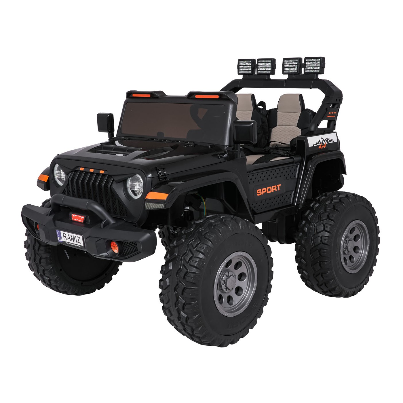 Elektrické autíčko Extreme Sport 4x4 s proměnlivou velikostí černé