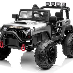 Elektrické autíčko Jeep Brothers 24V 2x200W lakované stříbrné