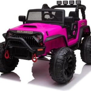 Elektrické autíčko Jeep Brothers růžové 24V 2x200W