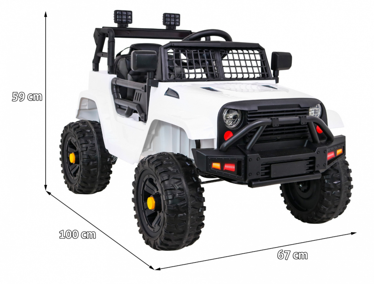 Elektrické autíčko Jeep Dark Night bílé - Obrázek 2
