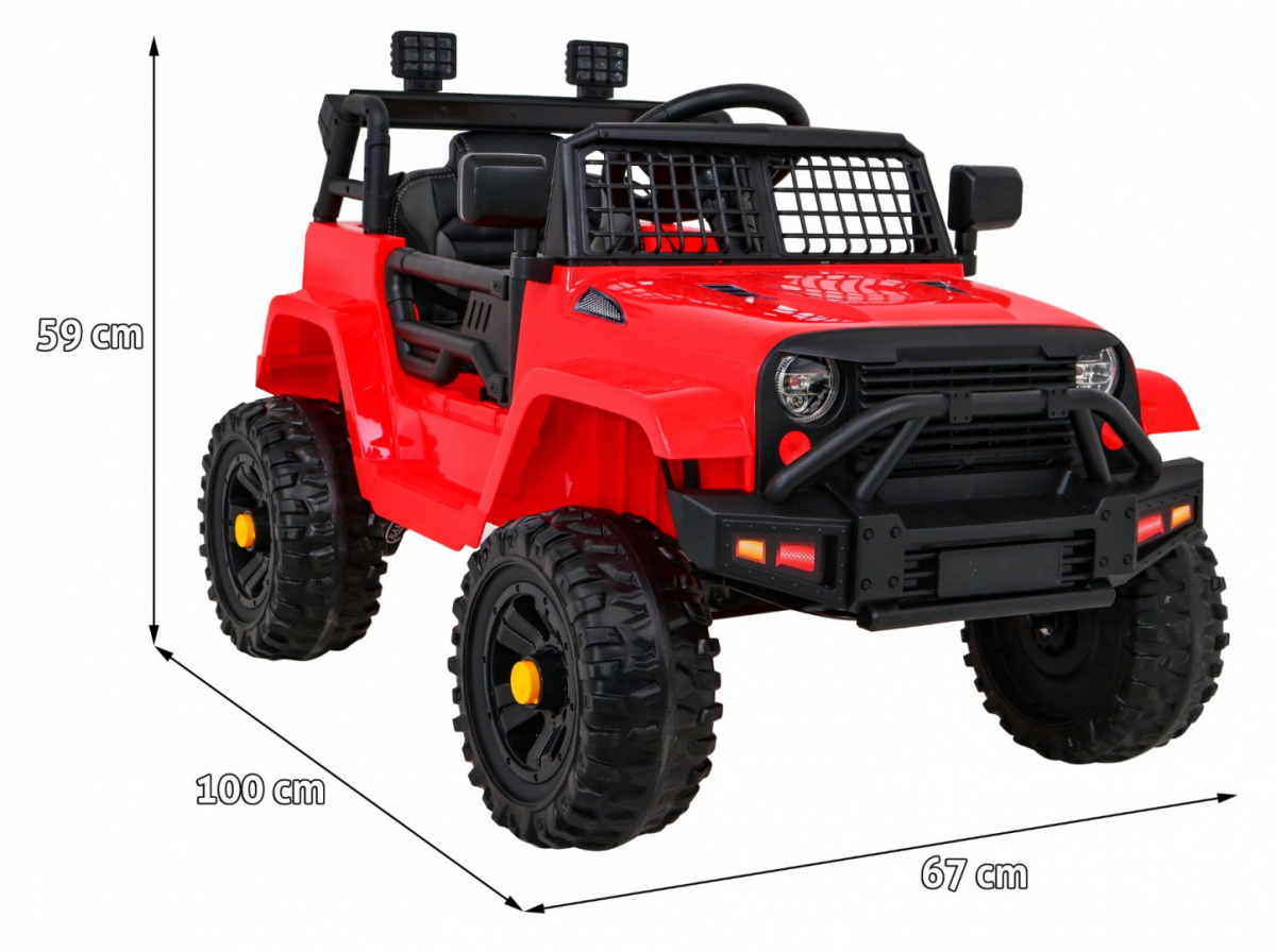 Elektrické autíčko Jeep Dark Night červené - Obrázek 2