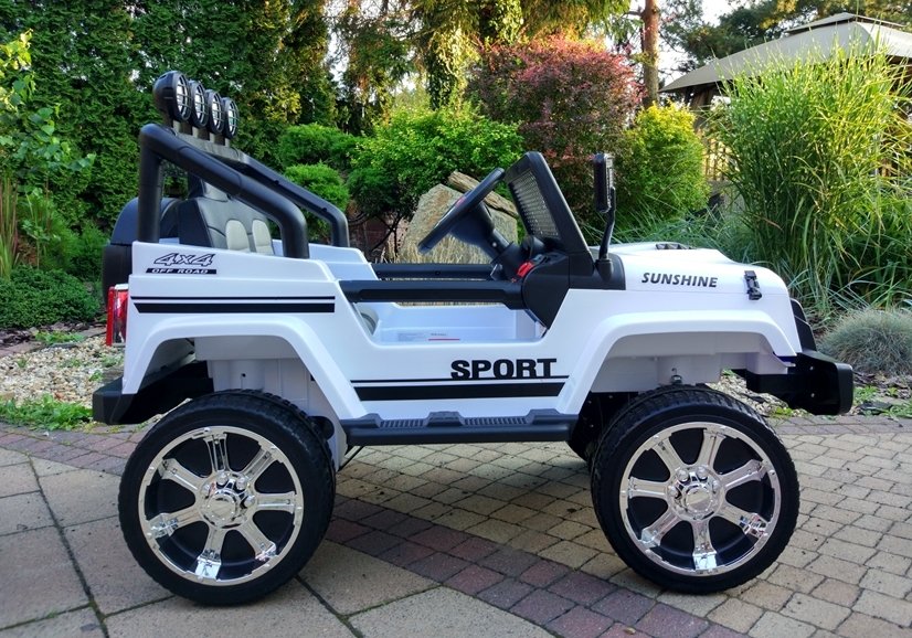 Elektrické autíčko Jeep Raptor 4x4 bílé - Obrázek 2