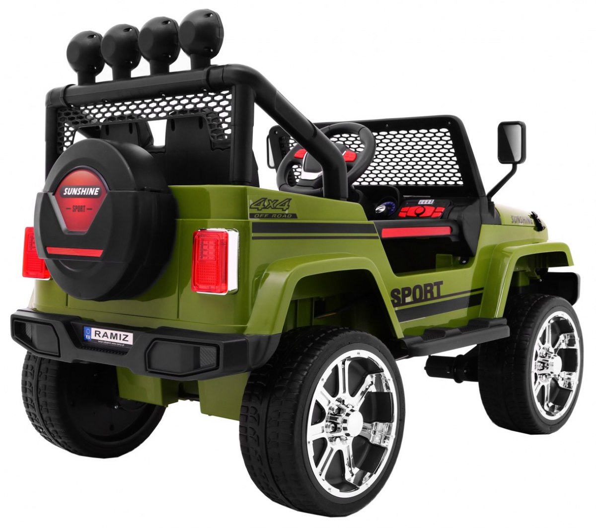 Elektrické autíčko Jeep Raptor 4x4 zelené - Obrázek 2