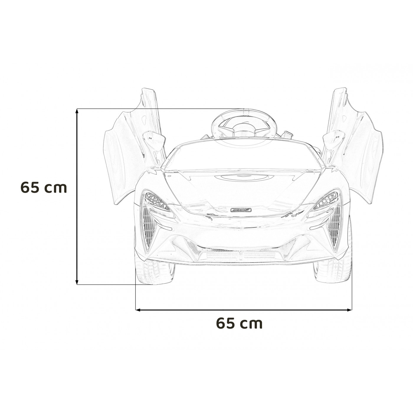 Elektrické autíčko McLaren Artura 4x4 oranžové - Obrázek 2