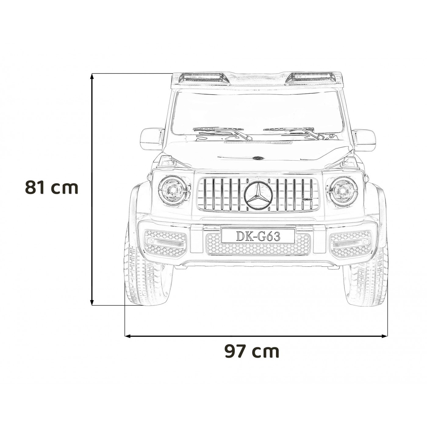 Elektrické autíčko Mercedes G63 AMG XXL 4x4 24V bílé - Obrázek 2