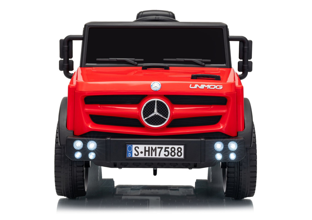 Elektrické autíčko Mercedes Unimog červené - Obrázek 2