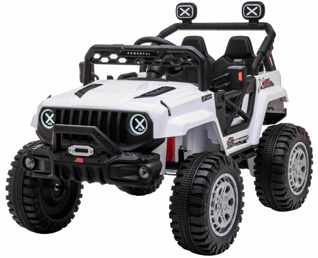 Elektrické autíčko jeep Off-road Speed 4x4 bílé
