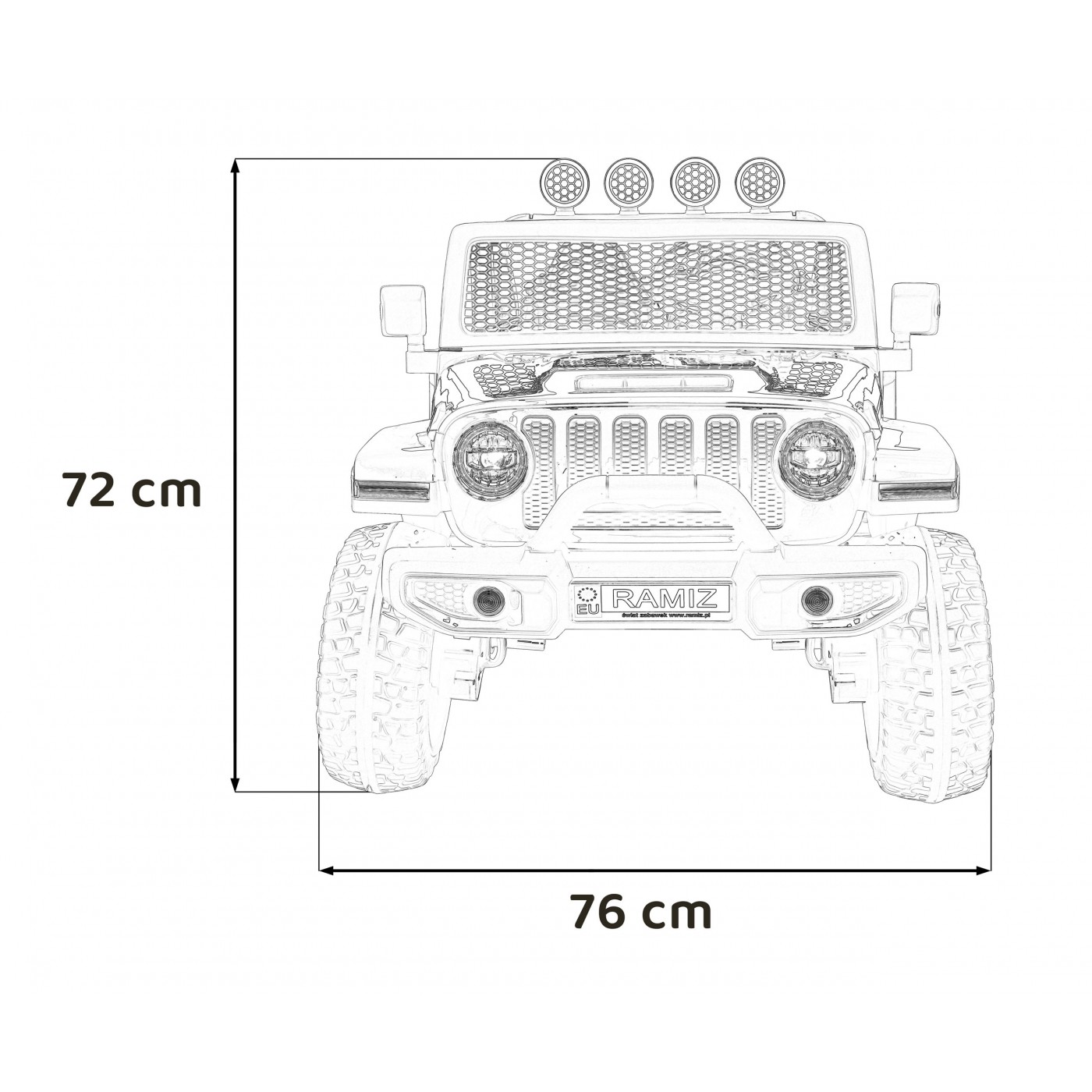 Elektrické autíčko terénní Off-Road 3.0 černé - Obrázek 2