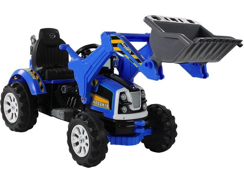 Elektrický traktor - s radlicí modrý - Obrázek 2