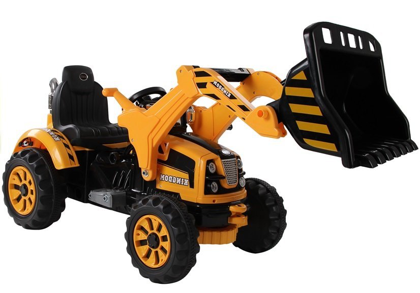 Elektrický traktor - s radlicí žlutý - Obrázek 2