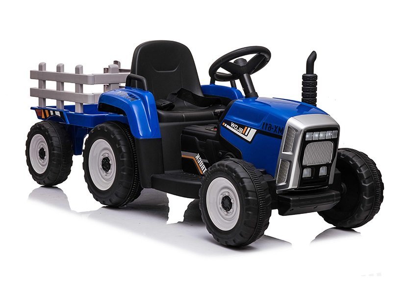 Elektrický traktor s vlečkou modrý - Obrázek 2