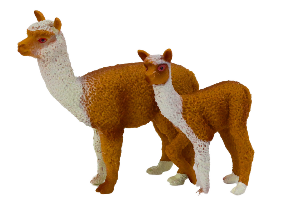 Figurka dospělá lama 8 cm s mládětem lamy 6 cm Zvířata světa - Obrázek 2