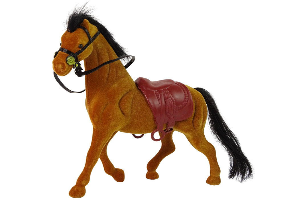Figurka kůň hnědý sametový