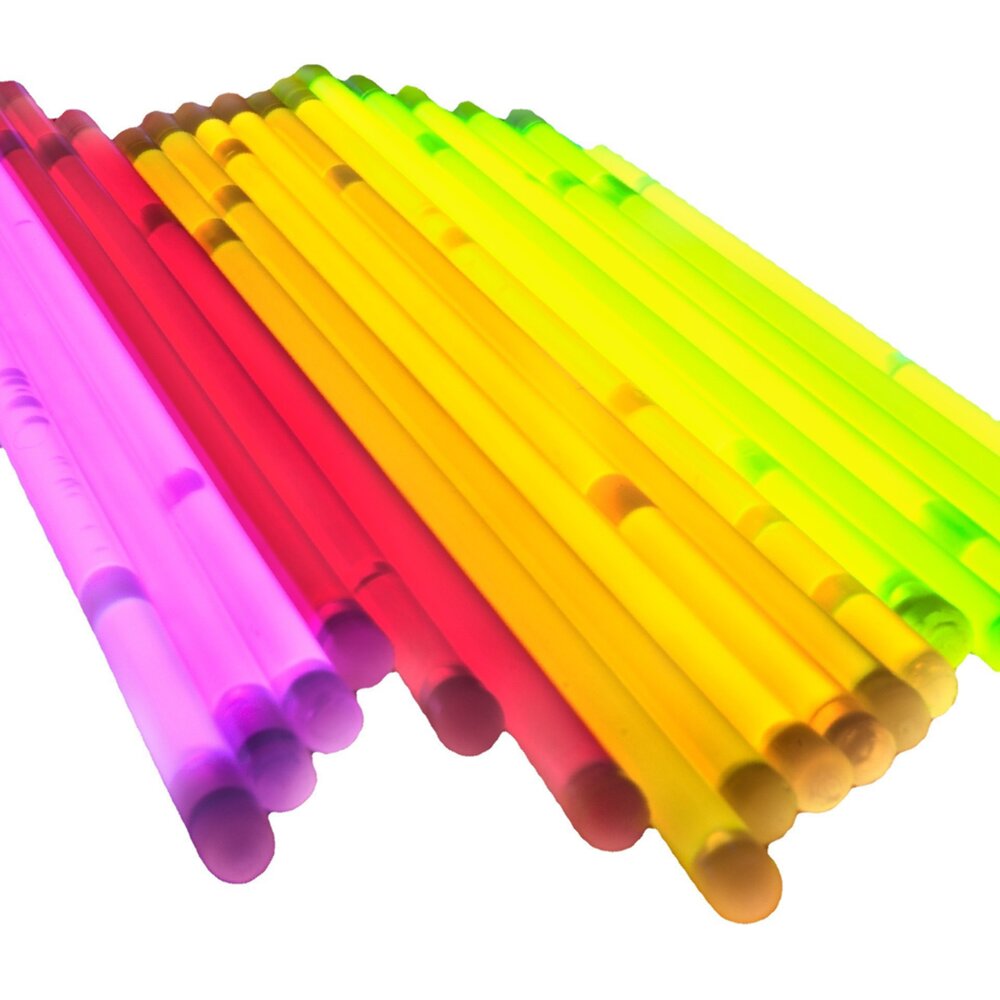 Fluorescenční náramky 100 kusů v různých barvách svítící ve tmě - Obrázek 2