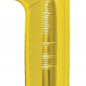 Foliový balónek číslo 1 zlatý 86 cm
