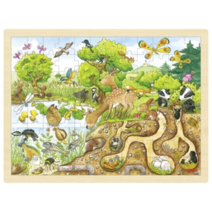 Goki Goki Příroda – dřevěné puzzle 96 dílů