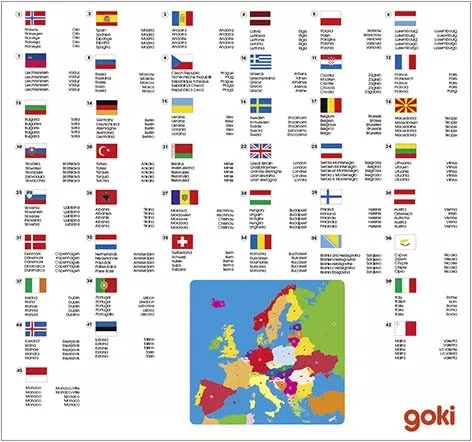 Goki Goki Puzzle na desce - Evropa - Obrázek 2