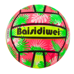 Gumový míč s listy 24 cm růžový