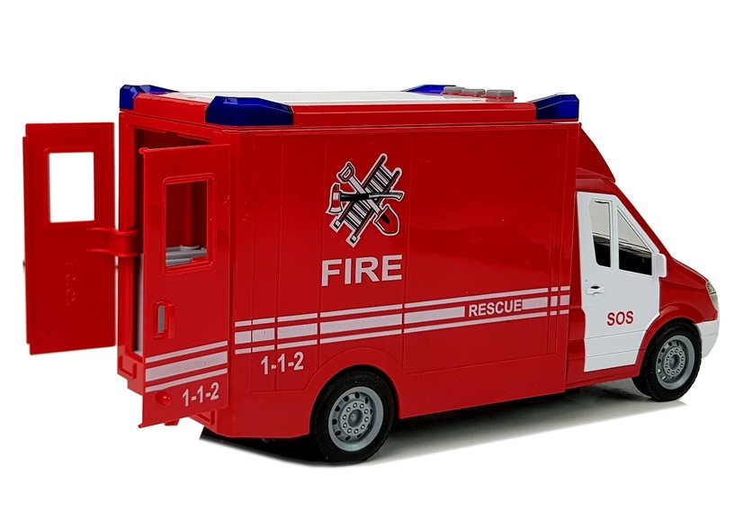 Hasičské auto se zvuky a světly červené - Obrázek 2