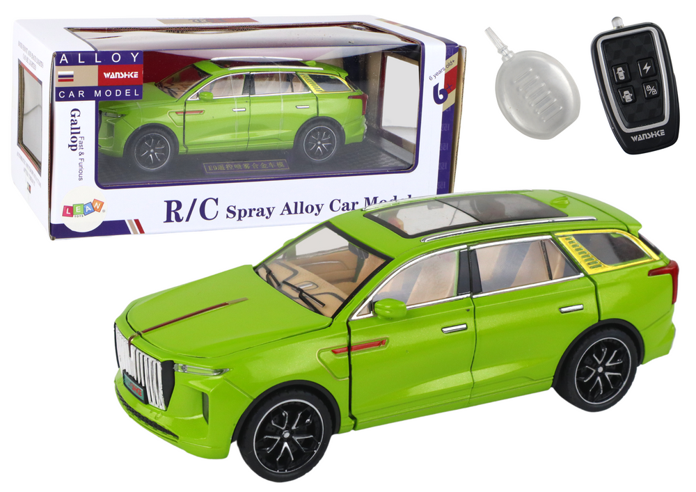 Hliníkové auto na dálkové ovládání RC zelené