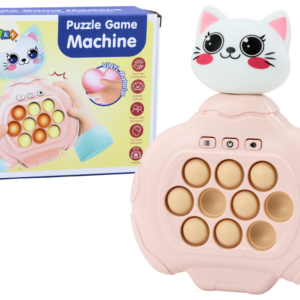 Hra Pop-It Kočička růžová konzole na zručnost senzorický ovladač vibrace