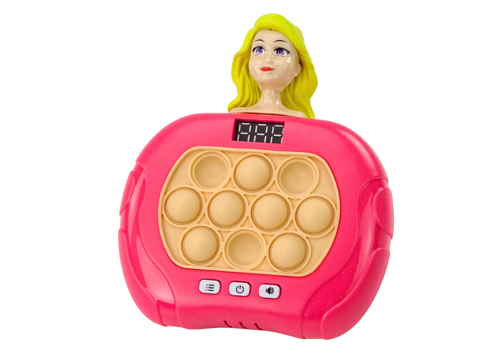 Hra Pop-It Wac-A-Mole Panenka Světla Zvuky Růžová Smyslová - Obrázek 2