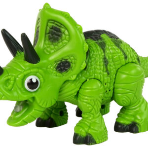 Interaktivní dinosaurus Triceratops s vodní parou a zvuky zelený