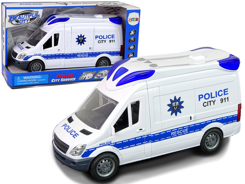Interaktivní policejní auto bílé