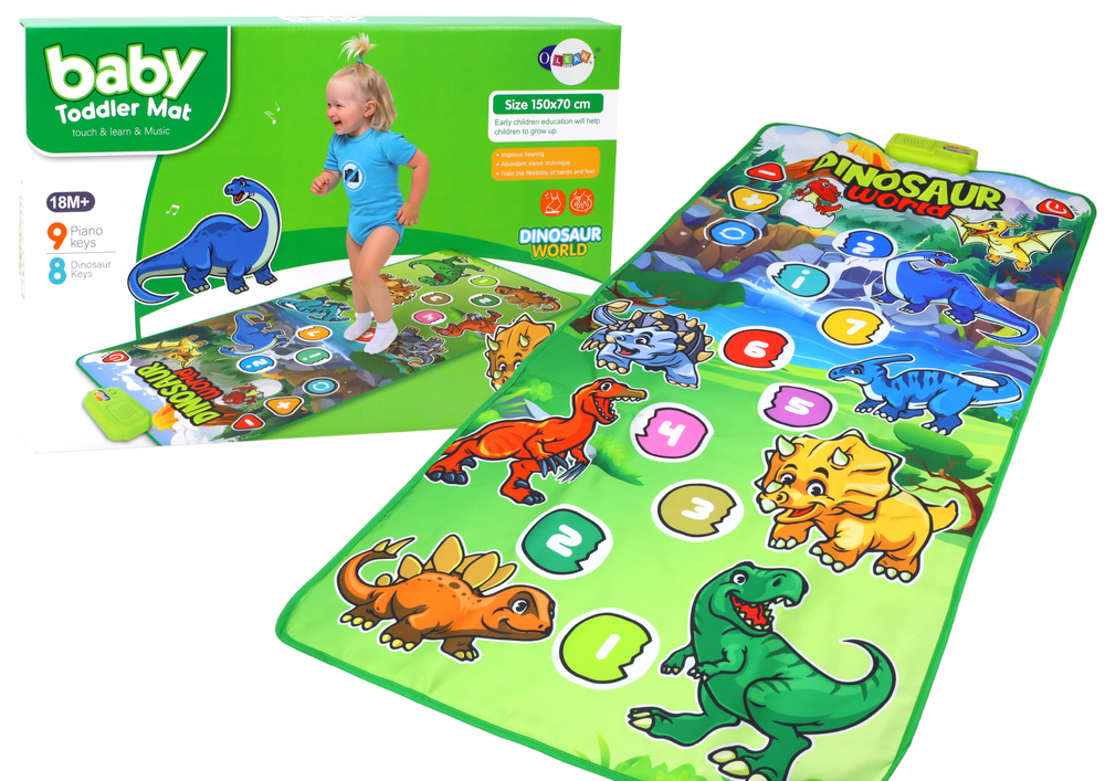 Interaktivní taneční a vzdělávací podložka Dinosauři se zvuky