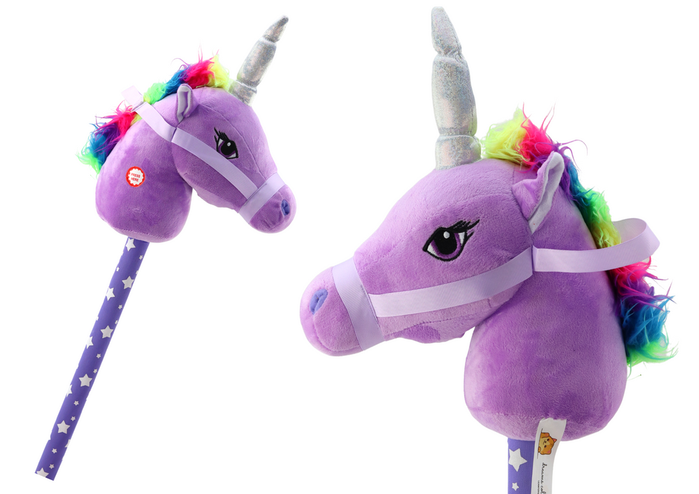 Jednorožec na tyči Hobby Horse se zvuky fialový