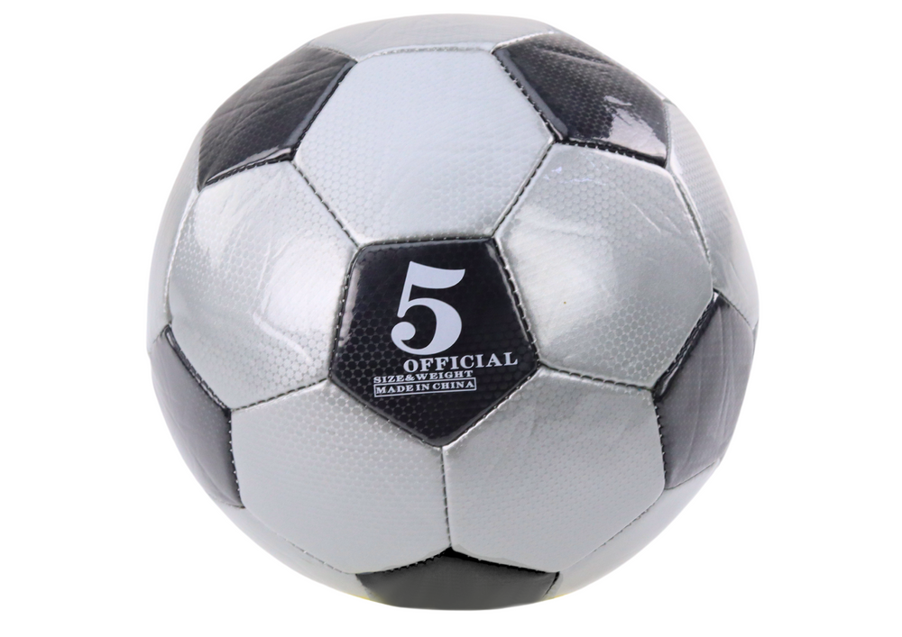 Klasický fotbalový míč 24 cm velikost 5 šedý - Obrázek 2
