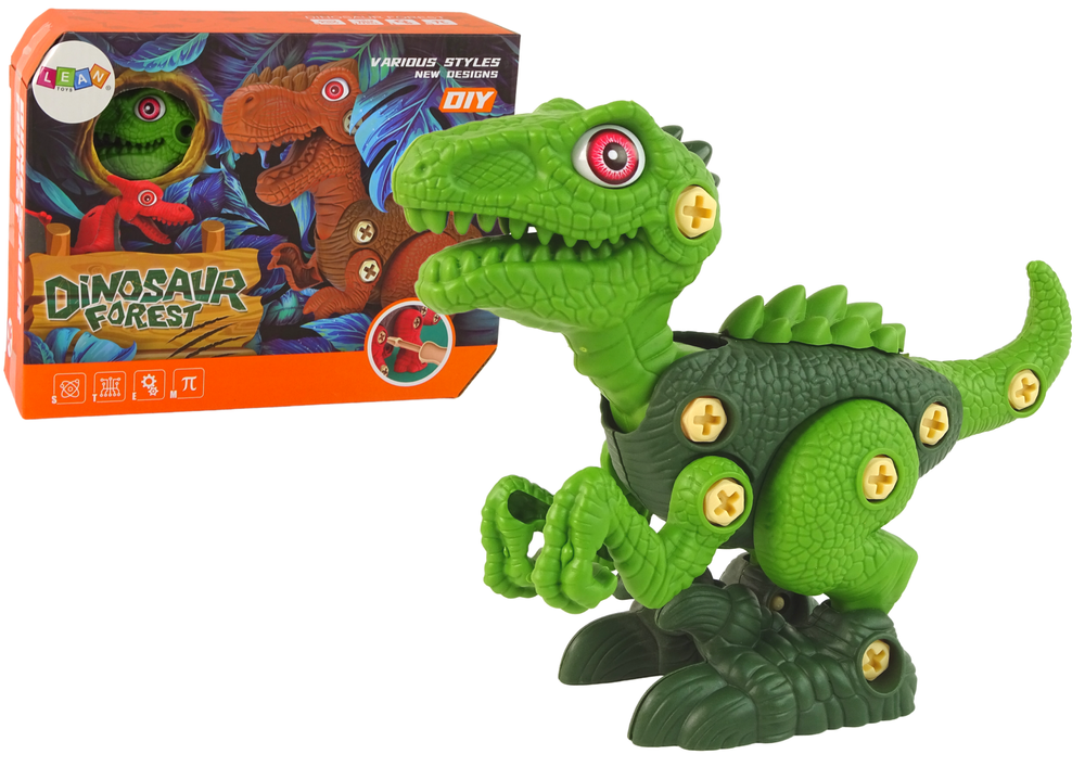 Konstrukční DIY dinosaurus zelený